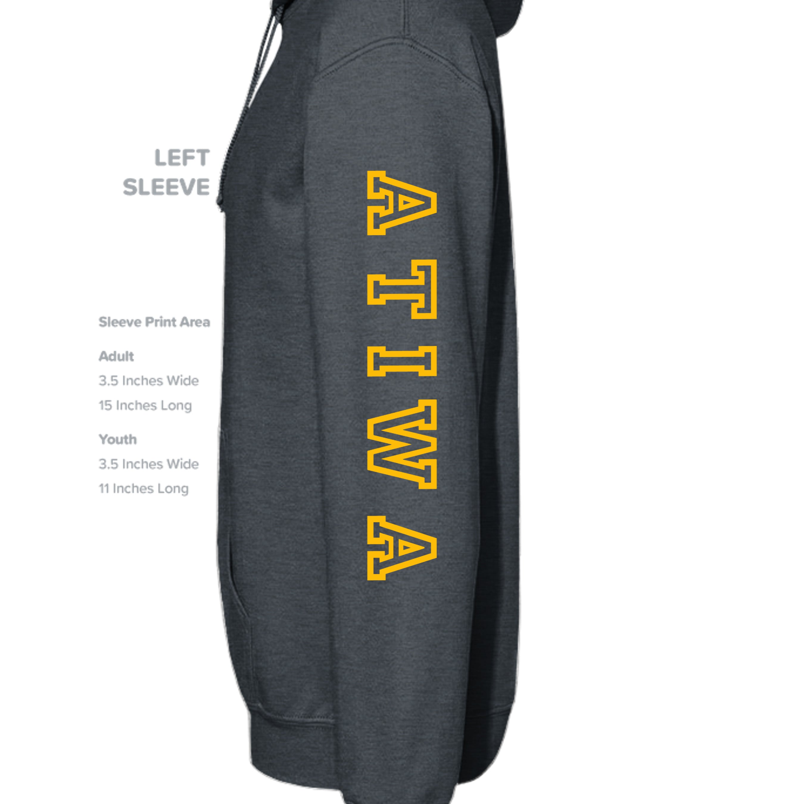 DARK HEATHER - SF500 - SLEEVE_LEFT