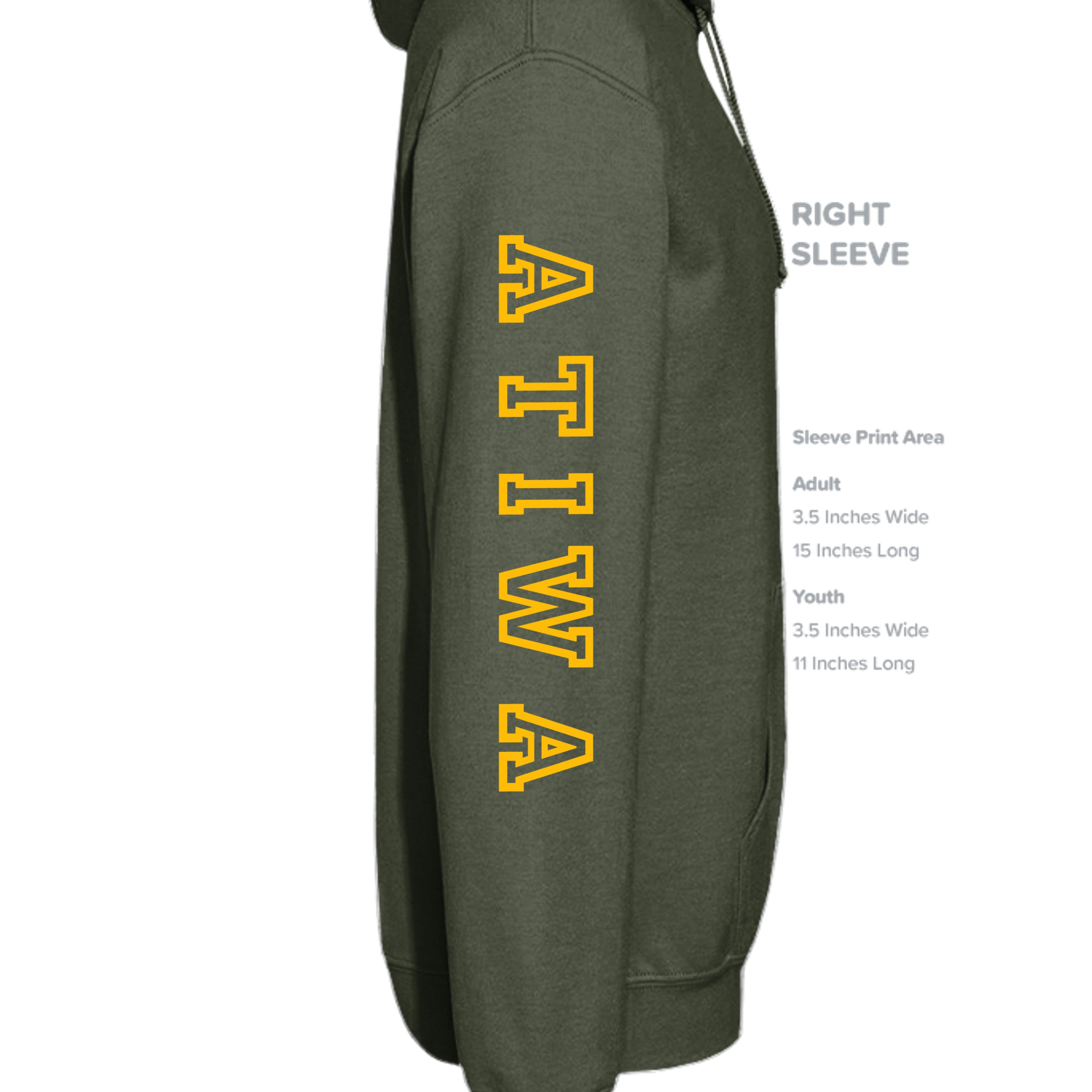 MILITARY GREEN - SF500 - SLEEVE_RIGHT